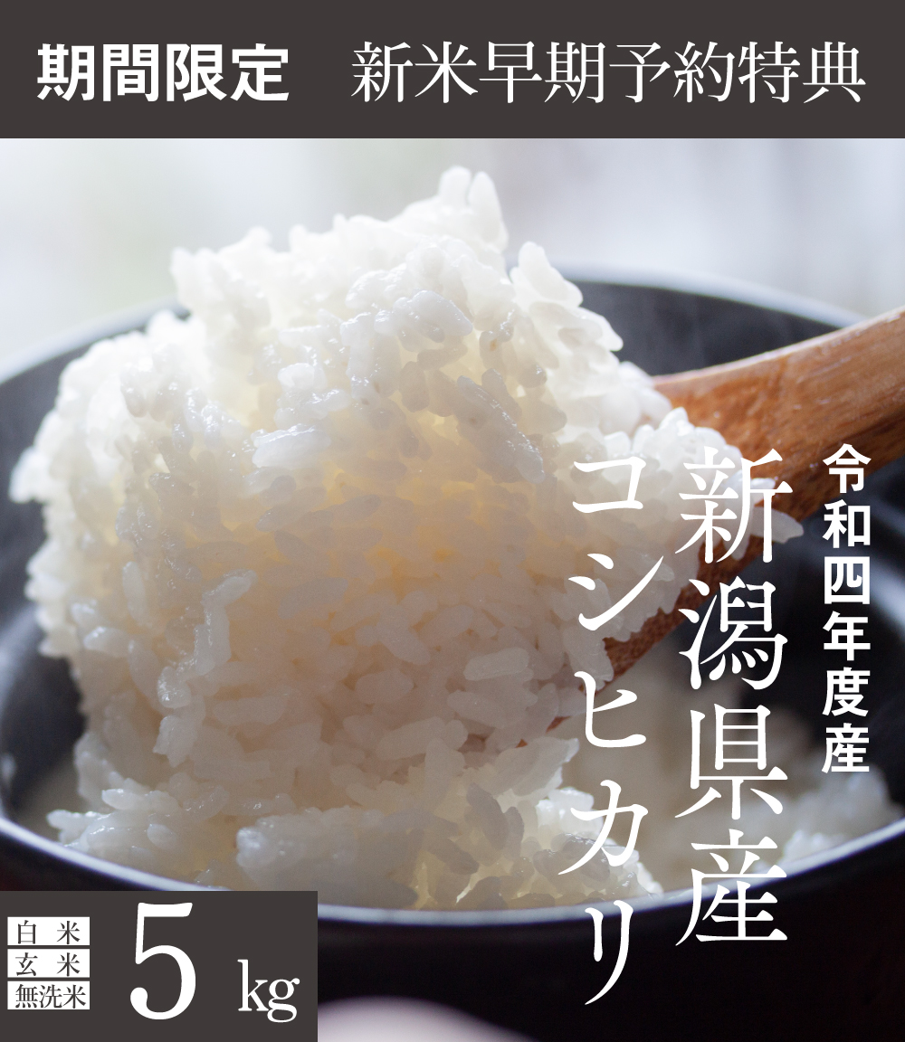 関川産業【新米】新潟県産コシヒカリ 令和4年産 産地直送【送料無料】5kg - シーズコア